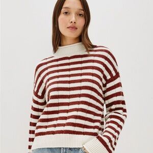 Rails corrine ivory russet stripe sweater